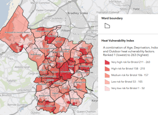 BRISTOL: RIFUGI CLIMATICI E PIANIFICAZIONE URBANA SOCIALE PER LE ONDATE DI CALORE Bristol tool Heat Vulnerability Index and Vulnerability Layers